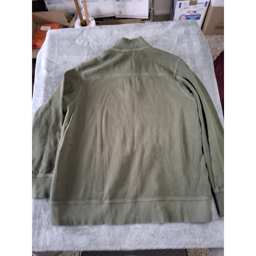 Mens Eddie Bauer Size XXL Green 1/4 Zip Long Sleeve Sweater Outdoors Preppy - Picture 11 of 11
